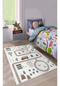 Resim Eğitici Çocuk Oyun Halısı Çok Renkli 