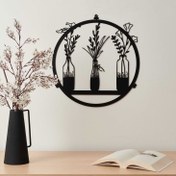 Resim M&C Concept Flower Model- 6 Metal Duvar Tablosu - Siyah 