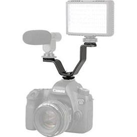 Resim Tech Butiq Için V Bracket Üç Girişli Flaş, Led, Mikrofon Tutucu Ufak 