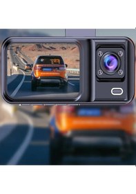 Resim Araç İçi Fullhd 3 Kameralı A98 170 Derece Açılı Yol Takip, İç Mekan Ve Arka Kamera Kayıt 