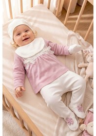 Resim Babymod Fistolu 100% Pamuk Kız Bebek Takım 5'li Set Gülkurusu 