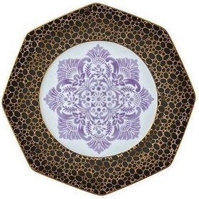 Resim Lamedore Tea Delight 17 Cm Pasta Tabağı İris Purple Blooming Baroque 1 Adet 