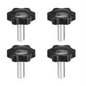 Resim Ayarlanabilir M5/M6/M8 Saplı Hızlı Çıkarma Ratchet Düğmesi - Dolaplar için Siyah Demir Vidalı Kilit 