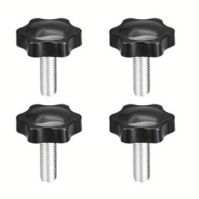 Resim Ayarlanabilir M5/M6/M8 Saplı Hızlı Çıkarma Ratchet Düğmesi - Dolaplar için Siyah Demir Vidalı Kilit 