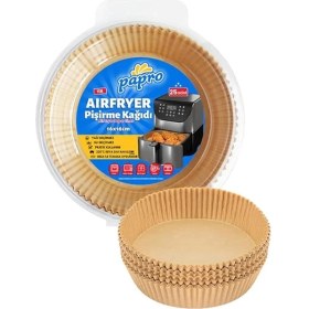 Resim AyrStore Airfryer Pişirme Kağıdı,fritöz Yağlı Kağıdı Tek Kullanımlık Fırın,fritöz Pişirme Kağıdı 25'li 