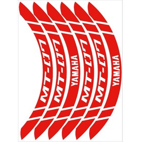 Resim Yamaha Mt07 Reflektör Kırmızı Geniş Jant Içi Jant Şeridi N11.64601 