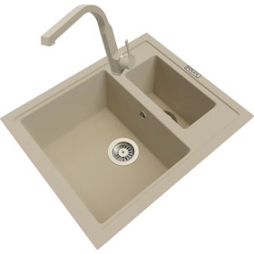 Resim Polex Cristalüx Granit Eviye P-04+Luxury Bej 