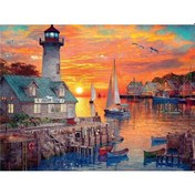 Resim Elmas Boyama Deniz Feneri Taklidi Kiti Tam Kare Yuvarlak Elmas Nakış Manzara Mozaik Gün Batımı Ev Dekor Full Square 