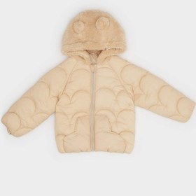 Resim Defacto Erkek Bebek Kapüşonlu Fermuarlı Kapitoneli Mont E8211a525aubg65 Bej 
