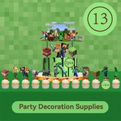 Resim Minecraft Pixel Warrior Doğum Günü Süslemeleri - Güç Gerektirmez, Tüyü Olmayan, Temalı Kek Üstleri ve Karakter Kesintileri, Cadılar Bayramı, Noel, Sevgililer Günü, Şükran Günü, Doğum Günleri ve Düğünler için, En İyi Noel Süslemeleri 