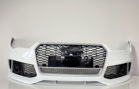 Resim Audi A7 RS7 Ön Tampon Panjur Seti (Krom Çerçeve) 