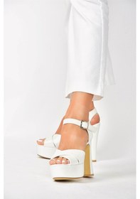 Resim Fox Shoes Sedef Platform Topuklu Kadın Ayakkabı M348202409 Sedef 