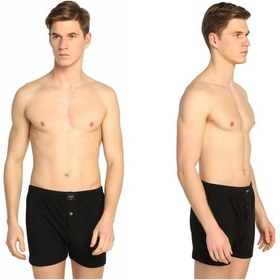 Resim Tutku Erkek Siyah 6'Lı Düğmeli Penye Boxer 0117 001 