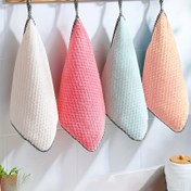 Resim Renkli Mercan Polar Mutfak Havluları - Yağ Emici, Yapışmaz Temizlik Bezi, Çatal ve Tezgahlar için Karışık Renkler, Ev Temizlik Araçları|Trendy Mutfak Aksesuarı|Dayanıklı Mutfak Kumaşı, Çatal Bezi 