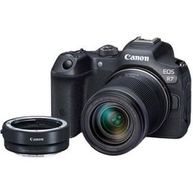 Resim Canon Eos R7 + 18-150 mm Fotoğraf Makinesi + Ef-Eos R Adaptör (Canon Eurasia Garantili) 