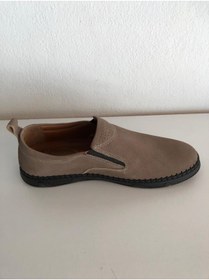 Resim SÜMER Erkek Hakiki Nubuk Deri Krem Ayakkabı 