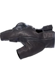 Resim Motosiklet Yarım Parmak Eldiven %100 Deri Karbon Tarak Koruma 