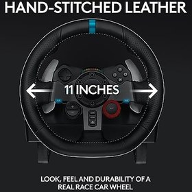 Resim Logitech G 29 Driving Force Oyun Yarış Direksiyonu, İki Motorlu Güç Geri Bildirimi, 900° Direksiyon Alanı, Yarış Direksiyonu, Ayarlanabilir Paslanmaz Çelik Zemin Pedalları, PS4/PS3/PC/Mac - UK Konnektörü, Siyah 