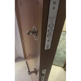 Resim Çelik Kapı Ahşap Kaplama Düz Model Daire Giriş Kapısı, 