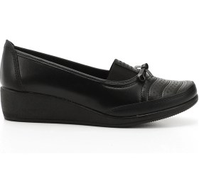 Resim Gönderi R Kadın Siyah Fiyonklu Dolgu Taban Comfort Ayakkabı Ddza73242070 Siyah 