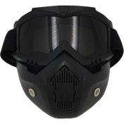 Resim Anka Shop Cross Motosiklet Bisiklet Gözlüğü Açık Kask Maskesi Süngerli Bant Lastikli Jet Maske Siyah Cam 
