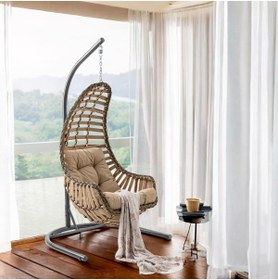 Resim Capri Swing Datça Bahçe Salıncağı | Tek Kişilik | Rattan Salıncak 