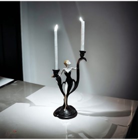 Resim Şamdan Dansçı Heykeli El Yapımı Dekoratif Mumluk ve Benzersiz 