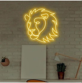 Resim Twins Led Aslan Figürlü Neon Tabela Amber Model:model:23773366 Amber 
