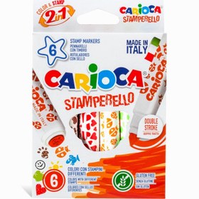 Resim Nessiworld Carioca Stamperello Yıkanabilir Keçeli Boya Kalemi 6'Lı 