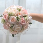 Resim Düğünler, Nişanlar ve Özel Günler İçin Şık Yapay Gül Buketi - Kumaş Gelinlik ve Nedime Çiçekleri, Sevgililer Günü, Noel, Mezuniyet Hediyeleri, Elde Tutulan Buket, Festival Doğum Günü Hediyeleri İçin Mükemmel 
