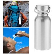 Resim Ganzhoushop Yurt Suyu Spor Şişesi Şişesi Paslanmaz Içme Için Içeceği Dışından Çelik Çalışan Baosity 500ml 19.3x7.2cm / İg 