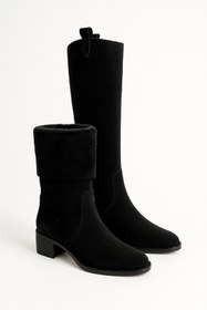 Resim Giydim Gidiyor Novva Süet Kovboy Çizme Siyah 