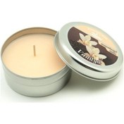 Resim Bozkurt Yuvarlak Teneke Kutuda Kokulu Mum Vanilya 