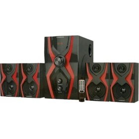 Resim Carboon Serisi Ts-40 52 Watt Bluetoothlu 4+1 Dijital Ekran Radyolu USB Tf Destekli Ses Sistemi 
