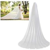 Resim 3m Uzun Tül Tarak Gelinlik Beyaz 