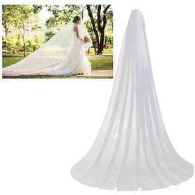 Resim 3m Uzun Tül Tarak Gelinlik Beyaz 