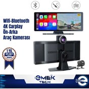 Resim PİNK İTHALAT 4K CarPlay Ön-Arka Araç Kamerası Wifi-Bluetooth 