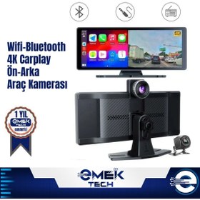 Resim PİNK İTHALAT 4K CarPlay Ön-Arka Araç Kamerası Wifi-Bluetooth 