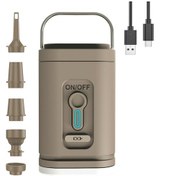 Resim Shineyee Usb Akıllı Hava Pompası: Dışarıda Kullanıma Uygun, 5 Fişli, Led Işıklı, Li-poly Batarya, Havalandırma-emme Fonksiyonu Kahverengi 