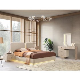 Resim Kapadokya Mdf Bazalı Ledli Yatak Odası Takımı 