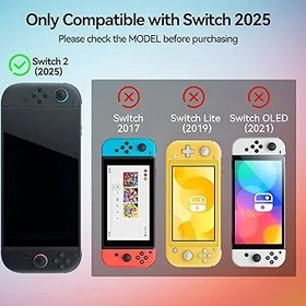 Resim GeekShare Switch 2 ile Uyumlu Koruyucu Kılıf, Switch 2 Konsolu ve Oyun Konsolu için PC İnce Yerleştirilebilir Kılıf - Küçük Papağanlar 