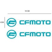 Resim Cf Moto Sticker 2 Li Şefaf Folyo 18cm X 4cm Su Ve Yağmurdan Etkilenmez 