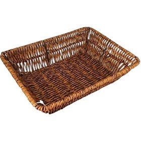 Resim Hasır Rattan Ekmeklik Ekmek Sepeti Dikdörtgen 26 19cm 