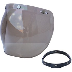 Resim Dianziye Motosiklet Kaskı Camı: Retro 3-tıklamalı Kasklar İçin Şeffaf/çeşitli Renkli, Güneşten Ve Enkesten Koruyucu, Pc Malzeme, Kolay Kurulum 