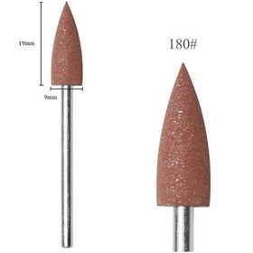 Resim Silikon Tırnak Parlatma Törpü Ucu 180 Grit Sivri Kahverengi 