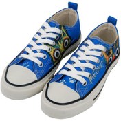 Resim Dogo Kadın Vegan Mavi Sneakers - Meow Attack Tasarım 