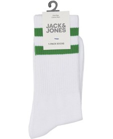Resim Jack & Jones Jackayden Tennis Sock Erkek Çorap-27395 - Yeşil Beyaz - Yeşil 