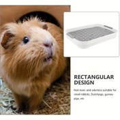 Resim Tavşan, Yabani Kirpi ve Hamsterler için Beyaz Anti-Tip Küçük Hayvan Kiri Kutusu - Dayanıklı PP Malzeme, 26.92cm x 18.29cm x 3.81cm, Kolay Temizlik Izgara Tasarımı, Kokusuz ve Toksik Olmayan, Kompakt Alanlar için Dikdörtgen Tasarım, Küçük Hayvan Kiri Kutusu, Evcil Hayvan Hijyen Çözümü, Modern Evcil Hayvan Aksesuarı, Kolay Temizlik Tepsisi 