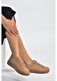 Resim Fox Shoes V999060501 Taba Hakiki Deri Nubuk Kadın Spor Ayakkabı Sneakers Taba-nubuk 