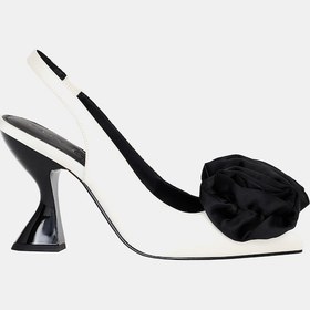 Resim Katy Perry The Laterr Hıgh Kadın Siyah-beyaz Çiçek Detaylı Topuklu Ayakkabı Siyah - Beyaz 